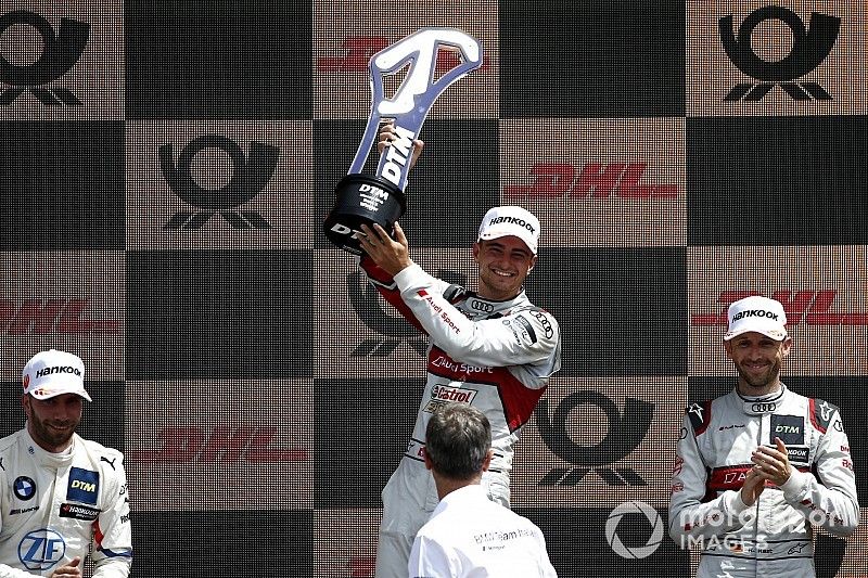 Podium: Race winner Nico M&uuml;ller, Audi Sport Team Abt Sportsline, second place Philipp Eng, BMW Team RBM, third place Ren&eacute; Rast, Audi Sport Team Rosberg