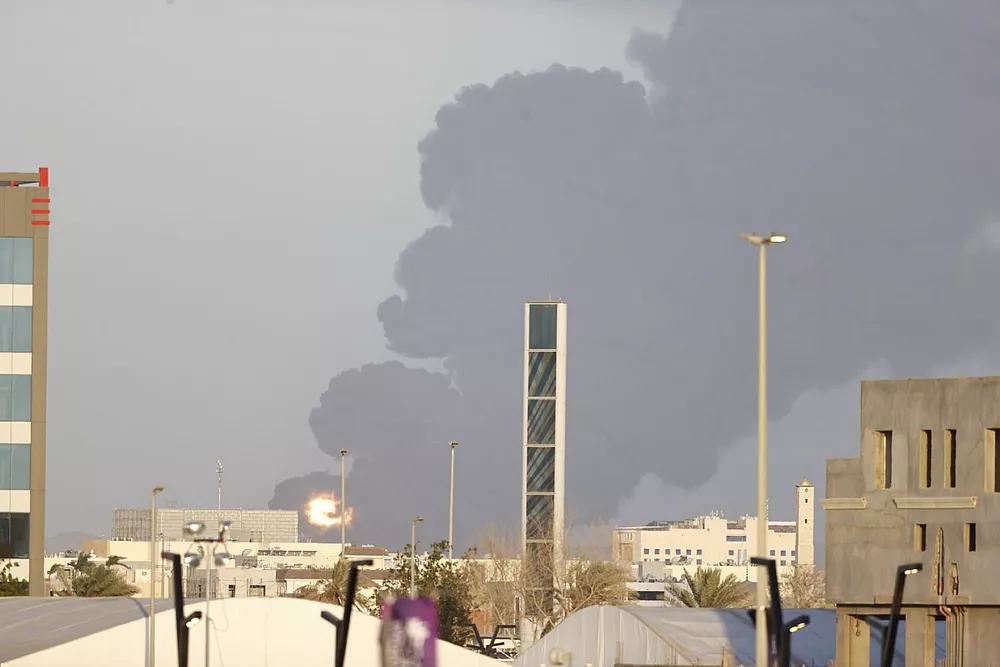 De la fum&eacute;e dans le ciel de Djeddah