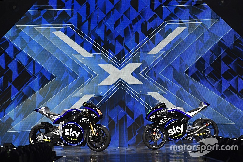 Lo Sky Racing Team VR46 presenta alla finale di X Factor la livrea 2019
