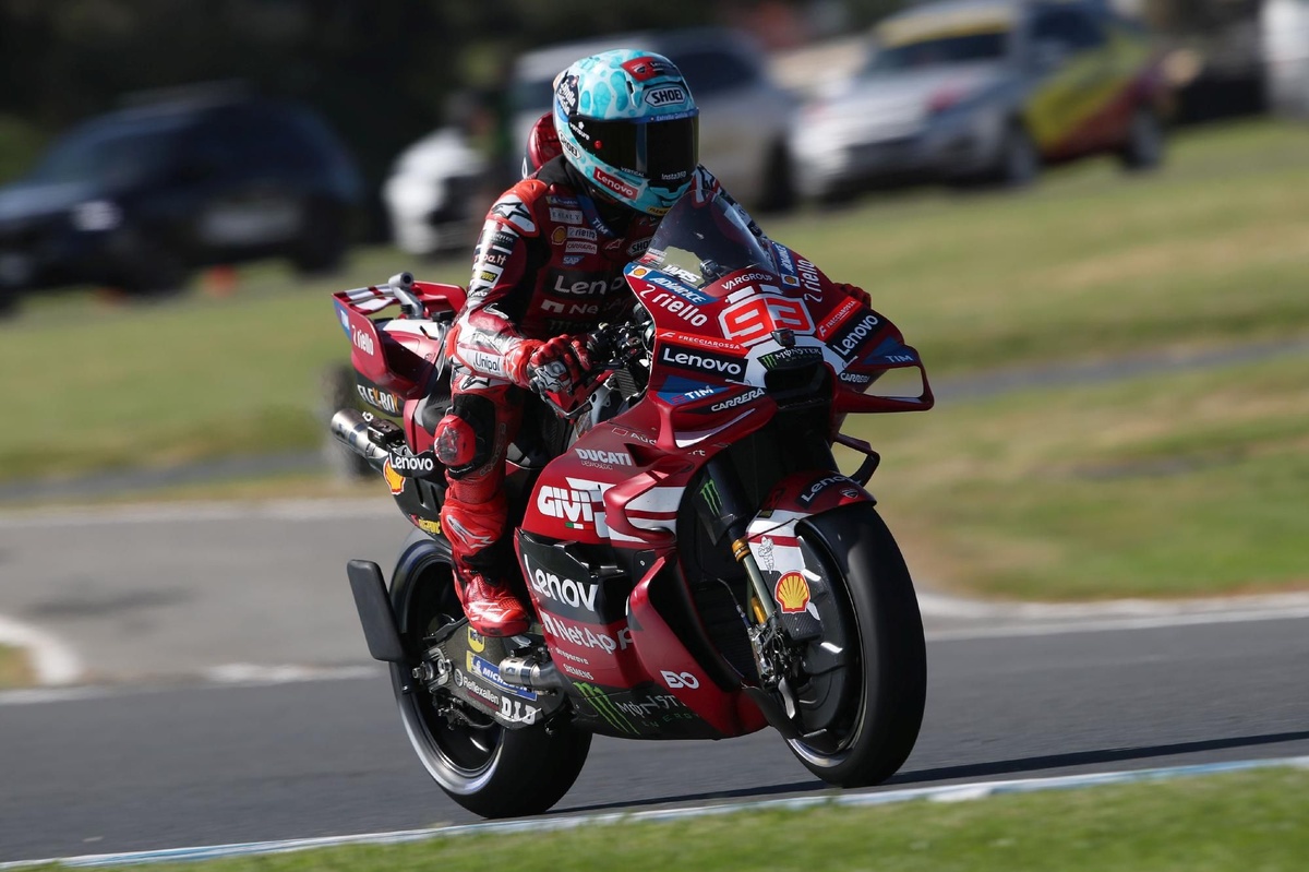 MotoGP: Márquez supera queda precoce e crava pole na Austrália com mais de 1s de vantagem; Moreira é 10º