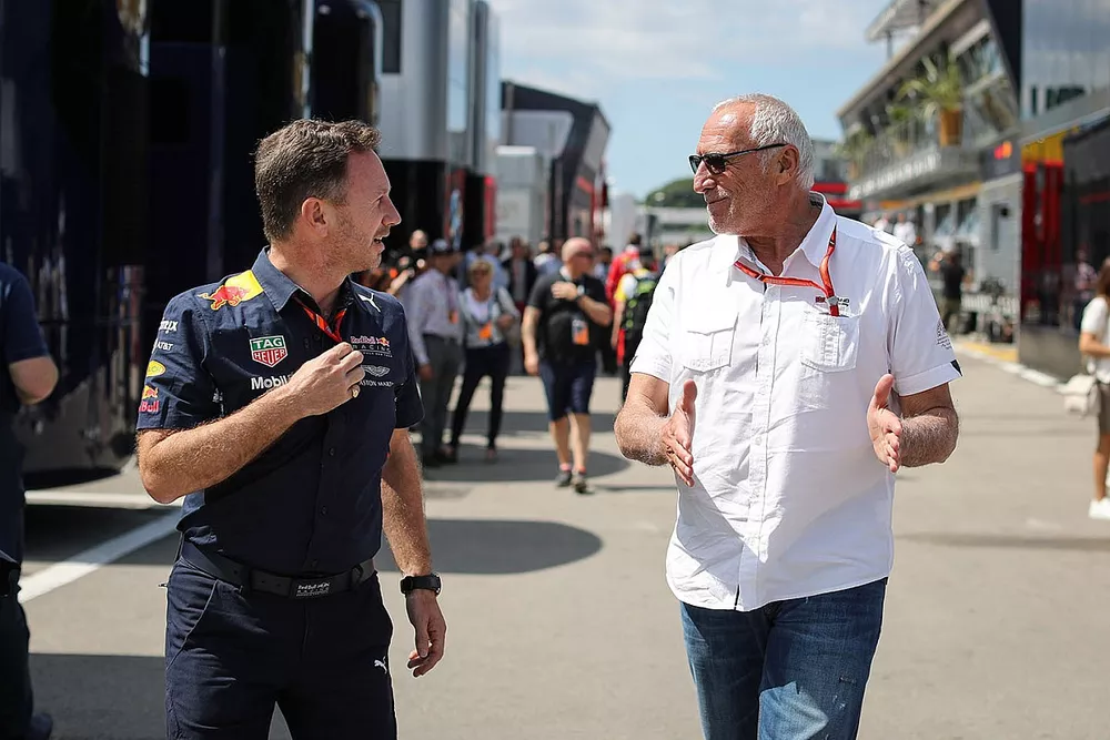 Christian Horner, Red Bull Racing Team Principal and Dietrich Mateschitz, CEO and Founder of Red Bull