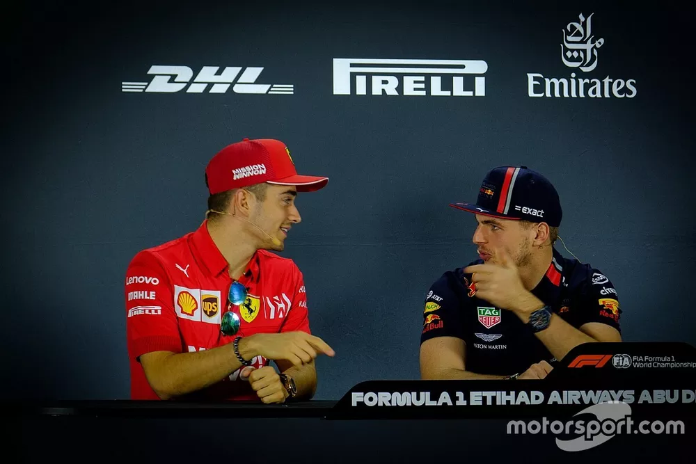 Charles Leclerc, Ferrari, Max Verstappen, Red Bull Racing