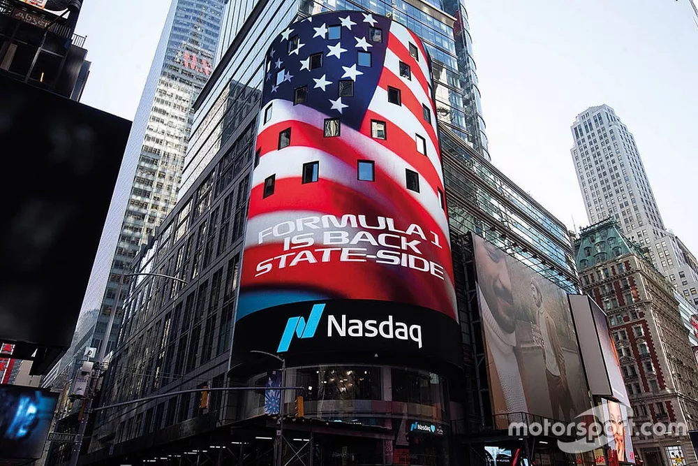 Formula 1 is back on Nasdaq billboard