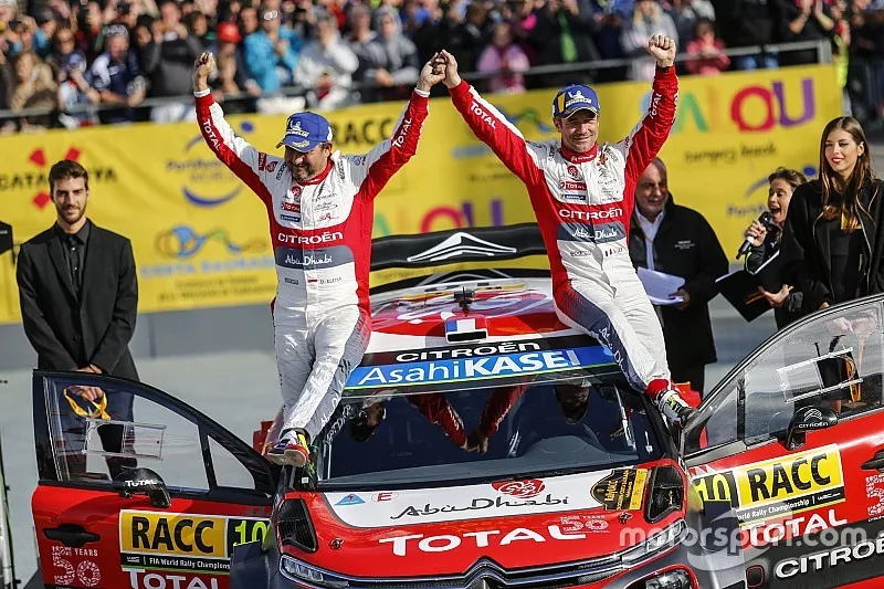 I vincitori S&eacute;bastien Loeb, Daniel Elena, Citro&euml;n World Rally Team Citro&euml;n C3 WRC