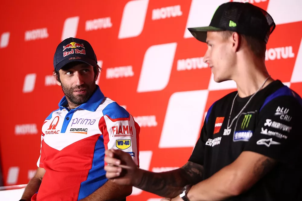Fabio Quartararo, Yamaha Factory Racing, Johann Zarco, Pramac Racing en conférence de presse
