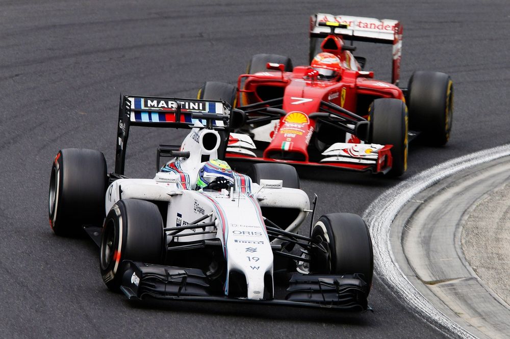Felipe Massa, Williams FW36 Mercedes, Kimi Raikkonen, Ferrari F14T