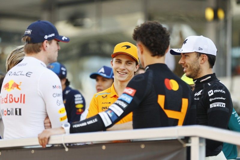 Max Verstappen, Lando Norris, Oscar Piastri, Pierre Gasly