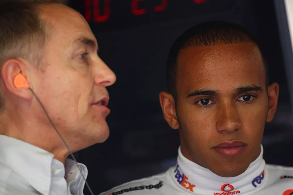 Martin Whitmarsh, McLaren, Chief Executive Officer and Lewis Hamilton, McLaren Mercedes