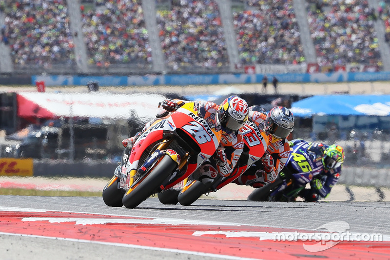 Dani Pedrosa, Repsol Honda Team, Marc Márquez, Repsol Honda Team, Valentino Rossi, Yamaha Factory Ra