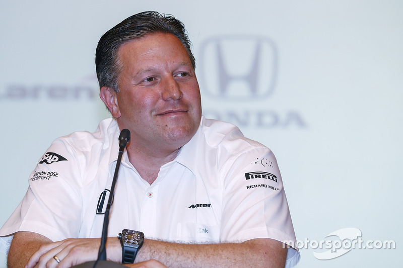 Zak Brown, Executive Director, McLaren Technology Group, announce Fernando Alonso's deal to race in 