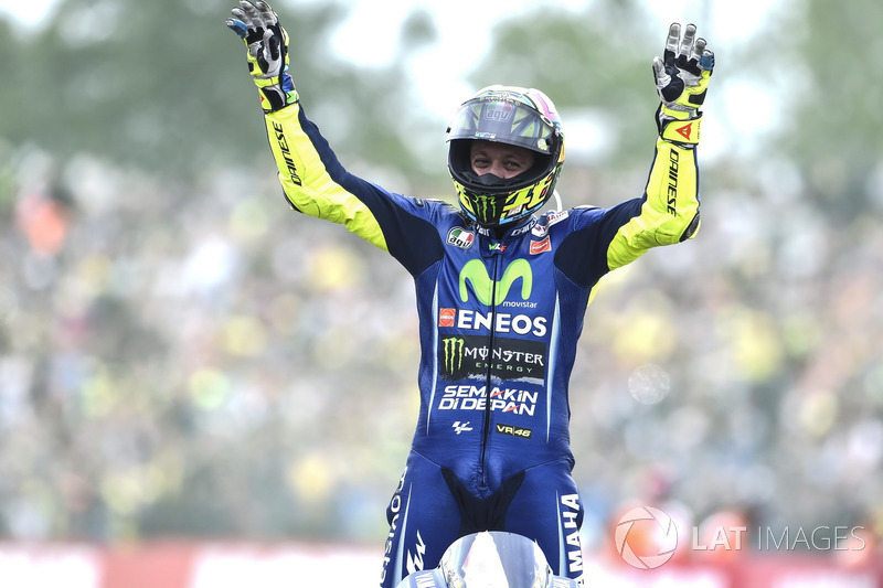 Race winner Valentino Rossi, Yamaha Factory Racing