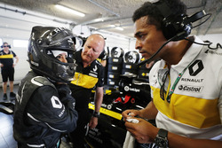 Aseel Al-Hamad, prepares to drive a 2012 Lotus E20 Renault F1 car in the Renault Passion Parade