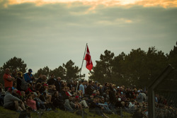Fans at sunset
