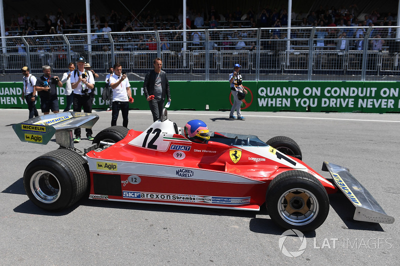 Jacques Villeneuve, drives his Fathers 1978 Canadian GP winning Ferrari 312T3
