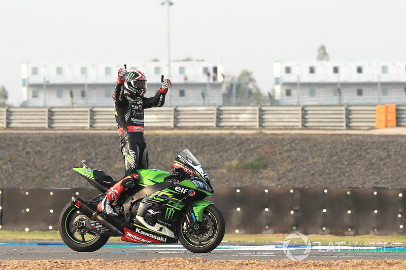 Le vainqueur Jonathan Rea, Kawasaki Racing