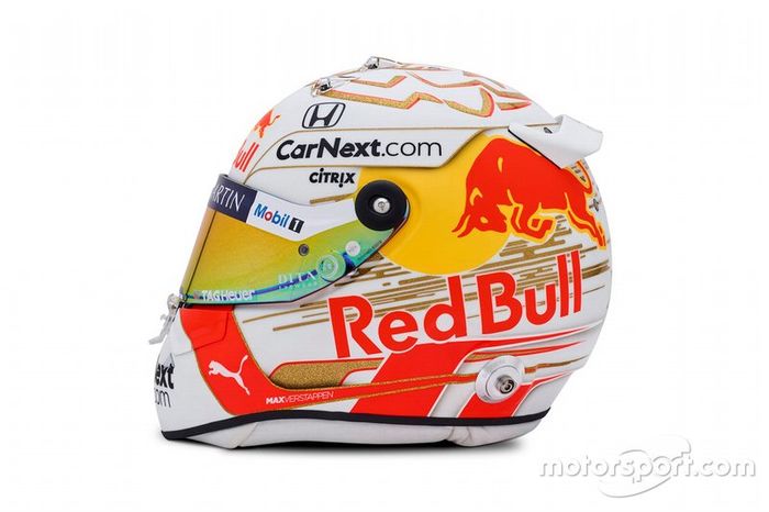 El primer casco que presentó Max Verstappen para 2020