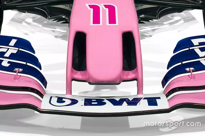 Détail de la livrée Racing Point 