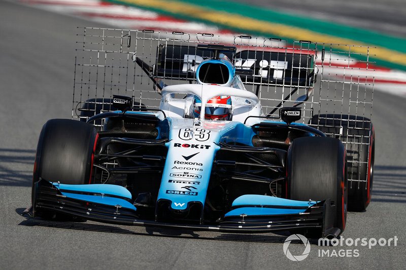 George Russell, Williams FW42 avec des capteurs aérodynamiques