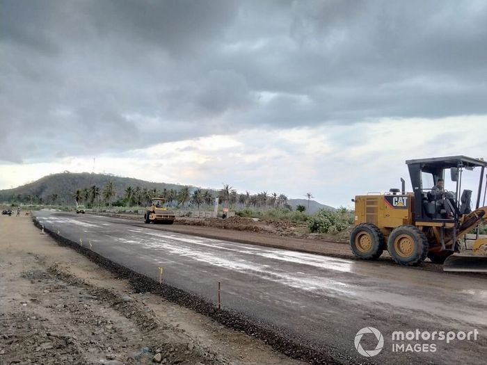 Obras en el Mandalika International Sreet Circuit, de Indonesia