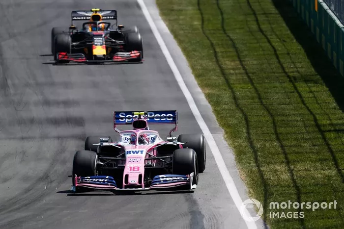 Lance Stroll, Racing Point RP19, Pierre Gasly, Red Bull Racing RB15