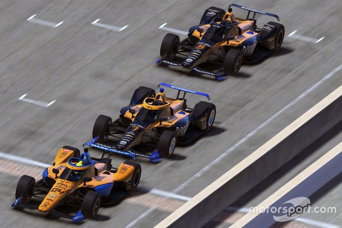 Lando Norris, Arrow McLaren SP, Oliver Askew, Arrow McLaren SP, Patricio O'Ward, Arrow McLaren SP,