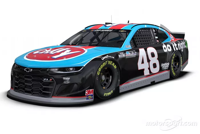 Jimmie Johnson Ally throwback livery