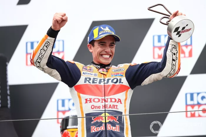 Podio: ganador Marc Márquez, Repsol Honda Team