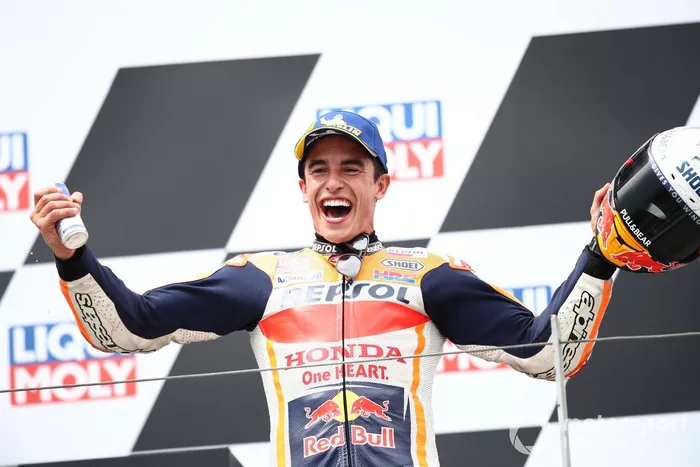 Podio: ganador de la carrera Marc Márquez, Repsol Honda Team