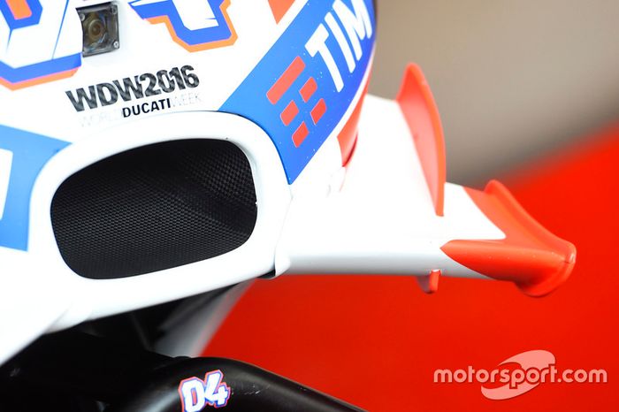 Alas en la Ducati Desmosedici de Andrea Dovizioso durante esta temporada