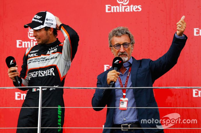 Sergio Pérez, Sahara Force India F1 con Eddie Jordan (IRE)
