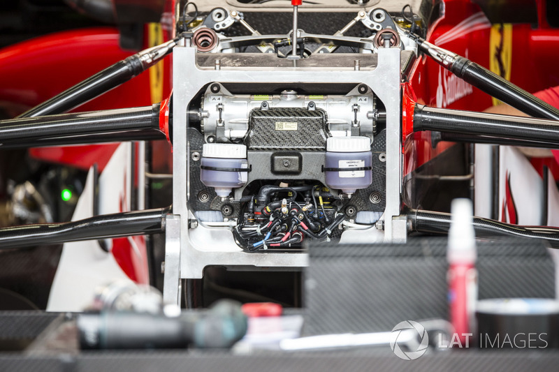 Ferrari SF70H front suspension and chassis detail