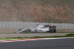 Lance Stroll, Williams FW40, pierde el control