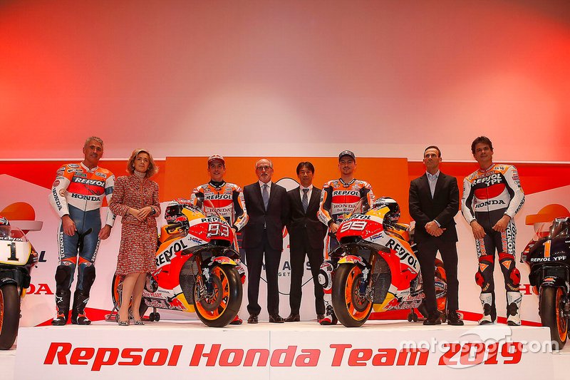 Mick Doohan, Alex Criville, Marc Márquez y Jorge Lorenzo, Repsol Honda Team