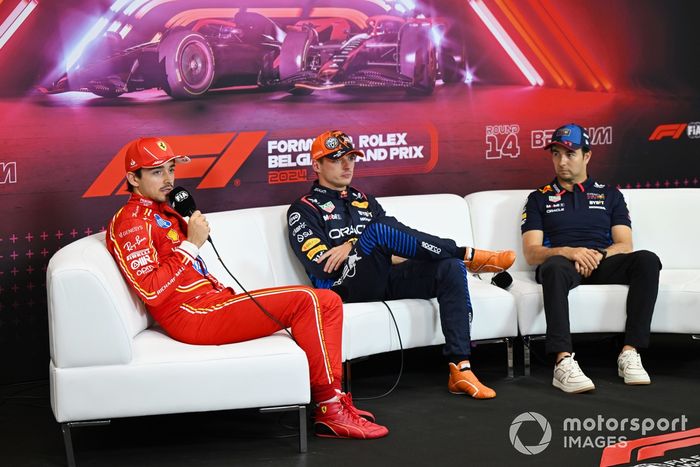 Charles Leclerc, Scuderia Ferrari, Max Verstappen, Red Bull Racing, Sergio Pérez