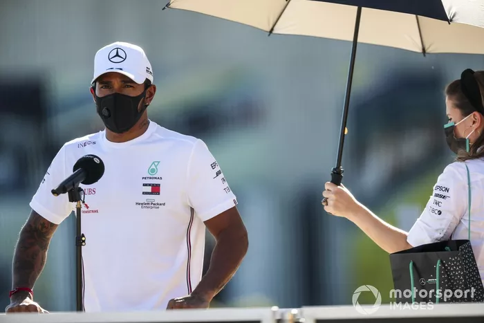 Lewis Hamilton, Mercedes-AMG F1 parla con i media
