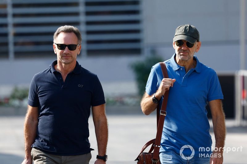 Christian Horner, Director del equipo Red Bull Racing Adrian Newey, Director de Tecnología de Red Bull Racing