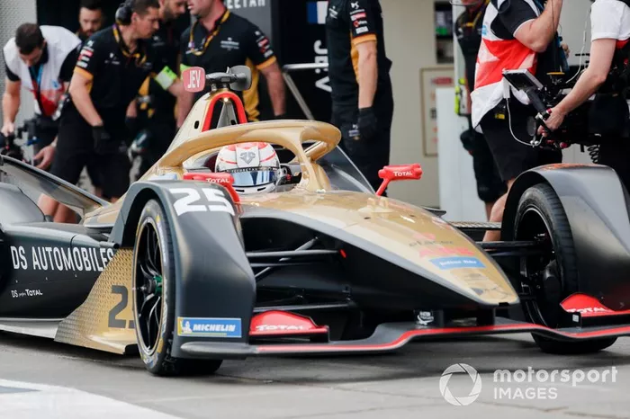Jean-Eric Vergne, DS Techeetah, DS E-Tense FE20, fa un pit stop