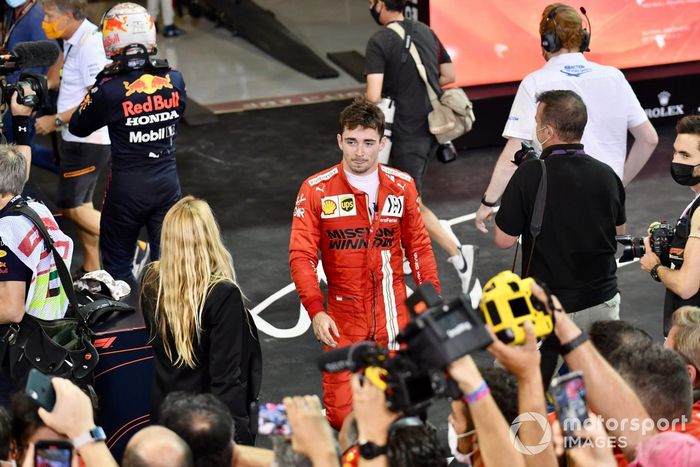 Charles Leclerc, Ferrari, en Parc Ferme