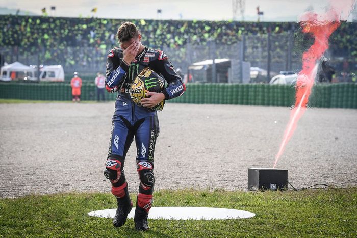 Fabio Quartararo, Yamaha Factory Racing, fête son titre de champion du monde