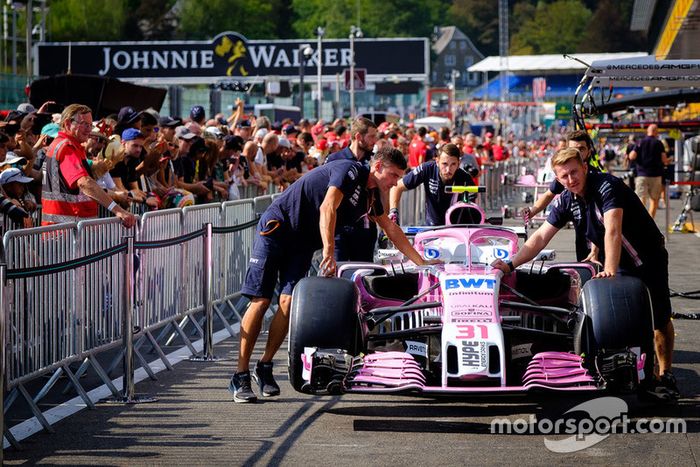 El Force India VJM11 de Esteban Ocon