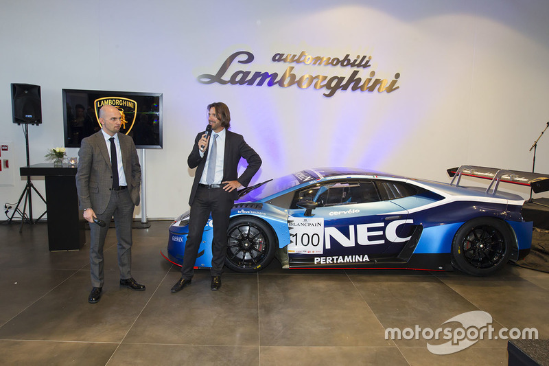 Giorgio Sanna, Lamborghini Head of Motorsport and Stéphane Ratel, CEO of SRO Motorsports Group