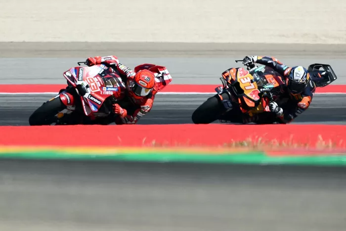 Marc Marquez, Ducati Team, Pedro Acosta, Red Bull KTM Factory Racing