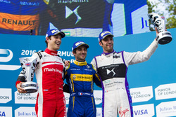 Podio: il vincitore della gara Nicolas Prost, Renault e.Dams; il secondo classificato Bruno Senna, M