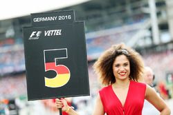 Chica de la parrilla para Sebastian Vettel, Ferrari