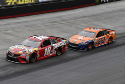 Kyle Busch, Joe Gibbs Racing, Toyota Camry Skittles and Joey Logano, Team Penske, Ford Fusion Autotrader