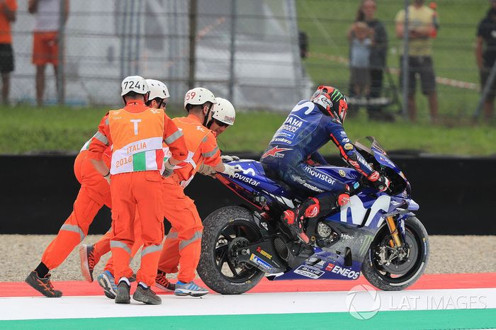 Maverick Viñales, Yamaha Factory Racing after crash