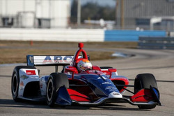 Matheus Leist testa carro da AJ Foyt em Sebring