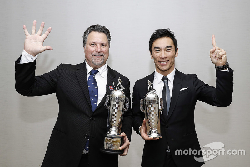 Michael Andretti y el ganador de las Indy 500 2017 Takuma Sato
