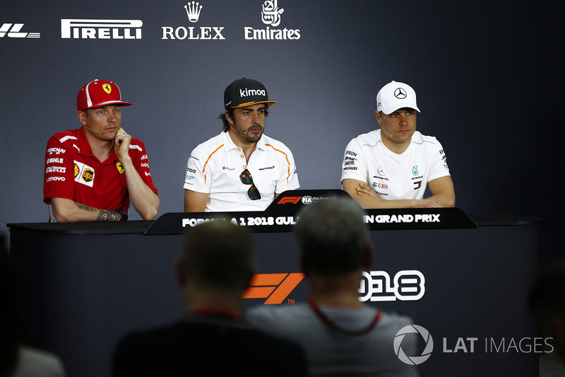 Кімі Райкконен, Ferrari, Фернандо Алонсо, McLaren, Валттері Боттас, Mercedes AMG F1