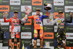 Podio MX2: Jorge Prado, Pauls Jonass, Thomas Kjer Olsen